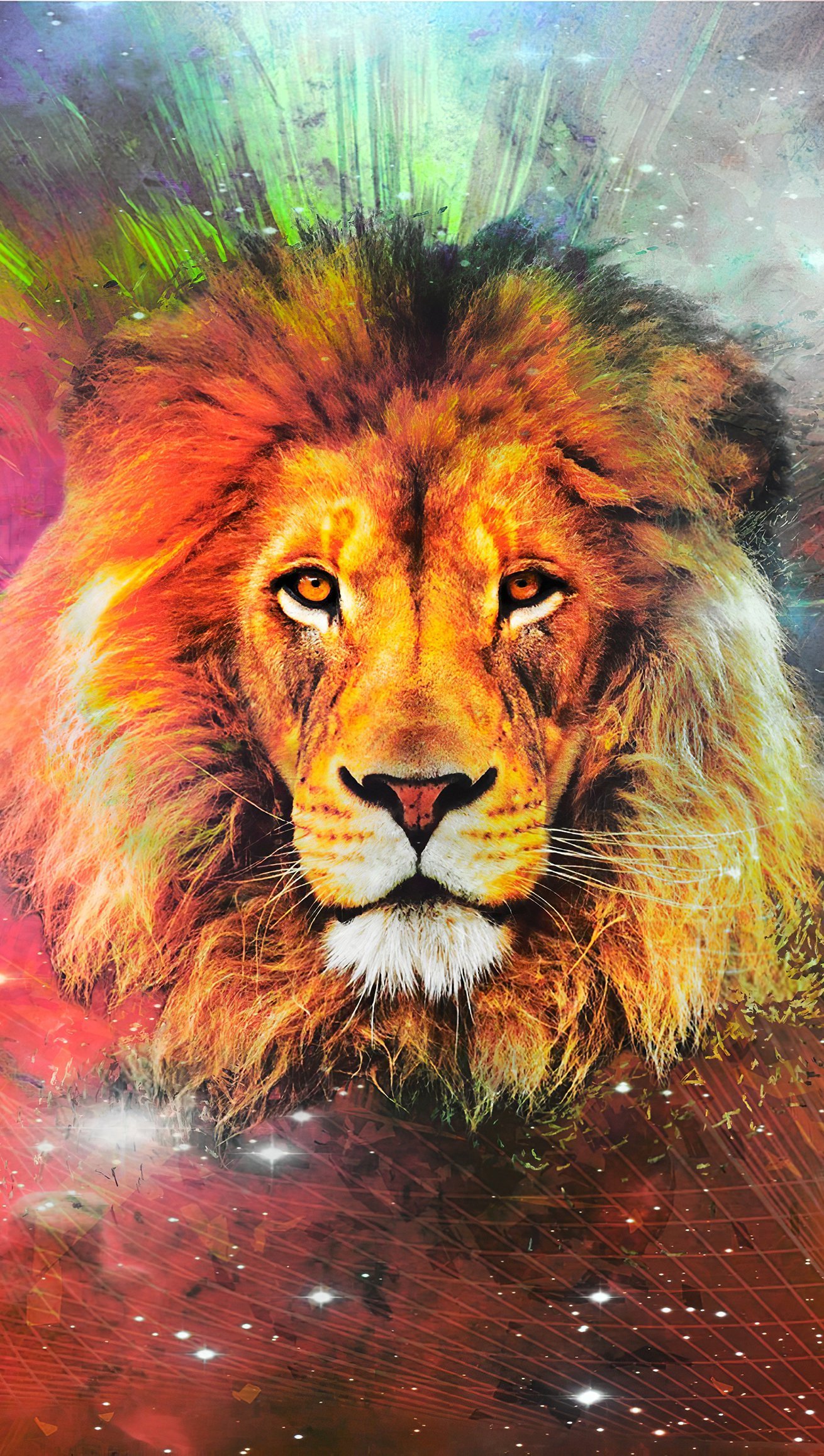 Lion in galaxy wallpaper k ultra hd id