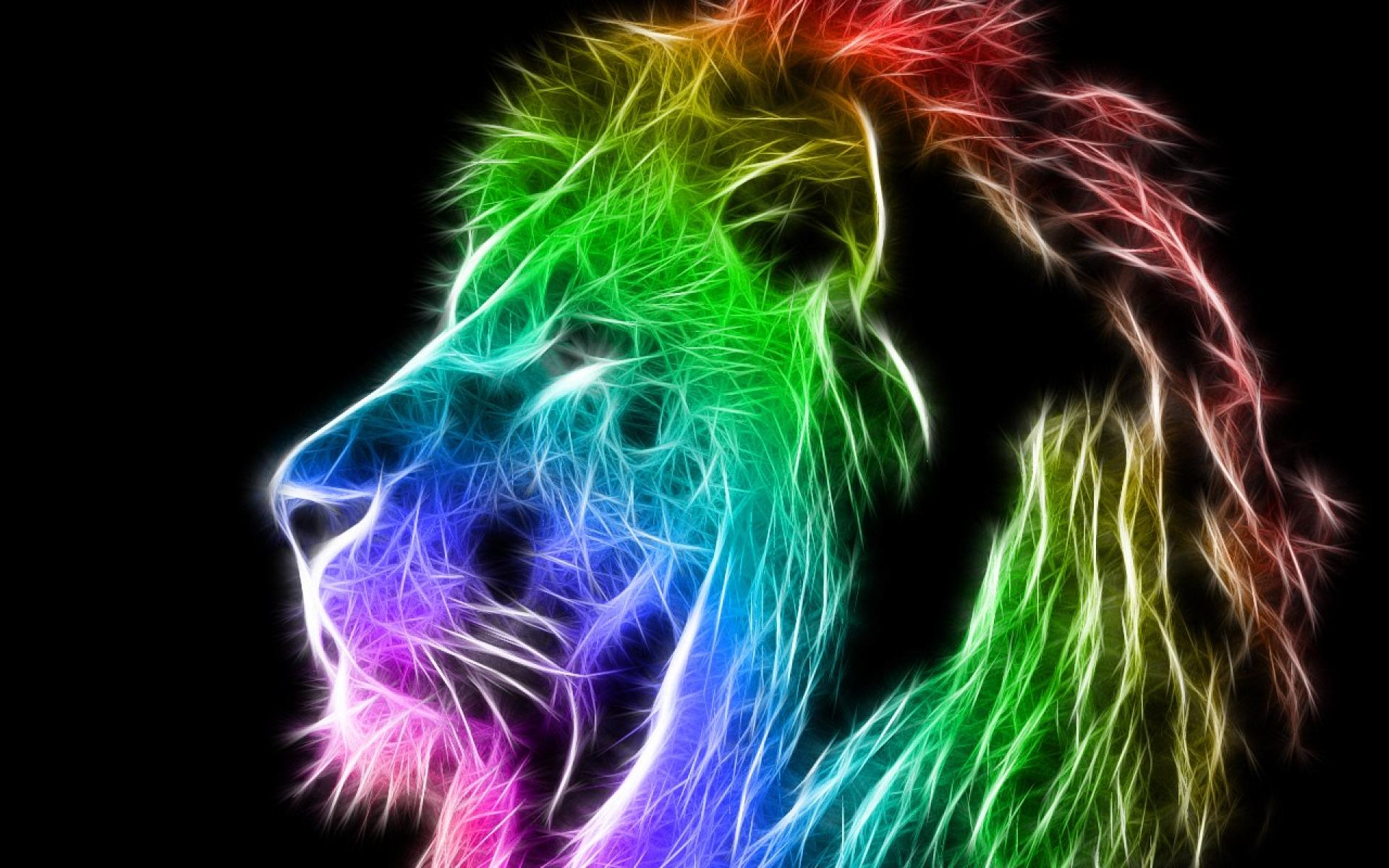 Colorful lion wallpaper