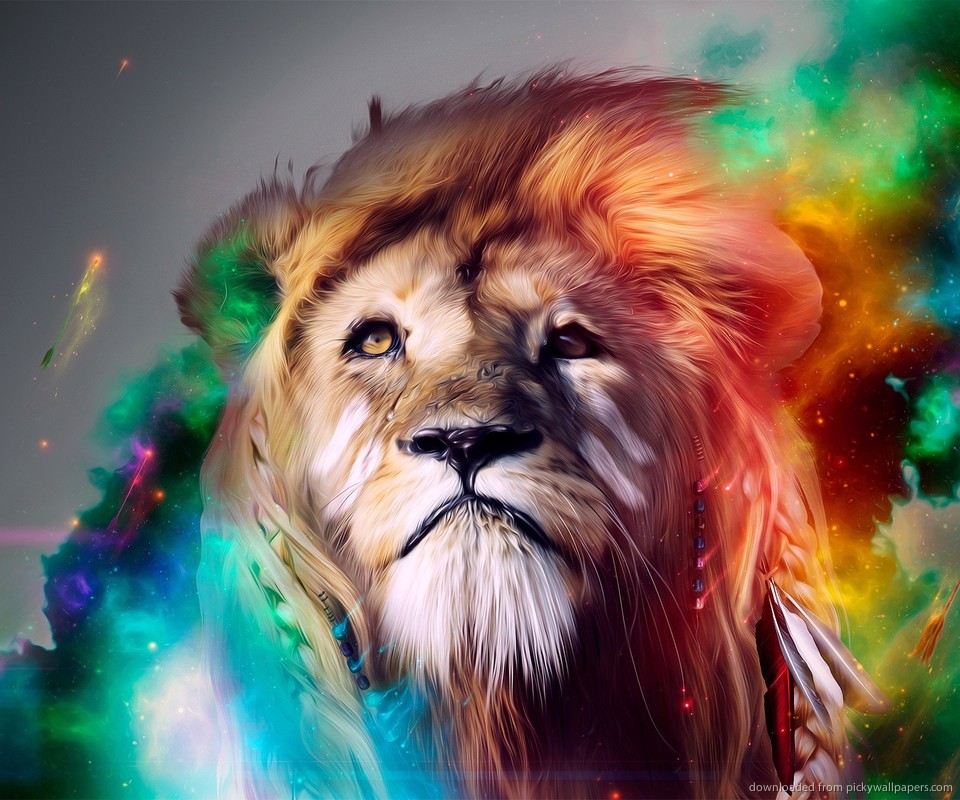 Lion galaxy wallpaper