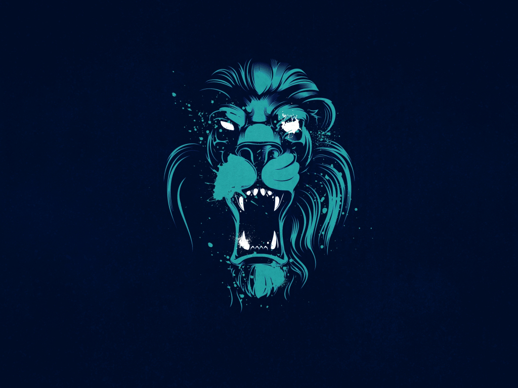 Wallpaper roar of lion minimal art desktop wallpaper hd image picture background eb