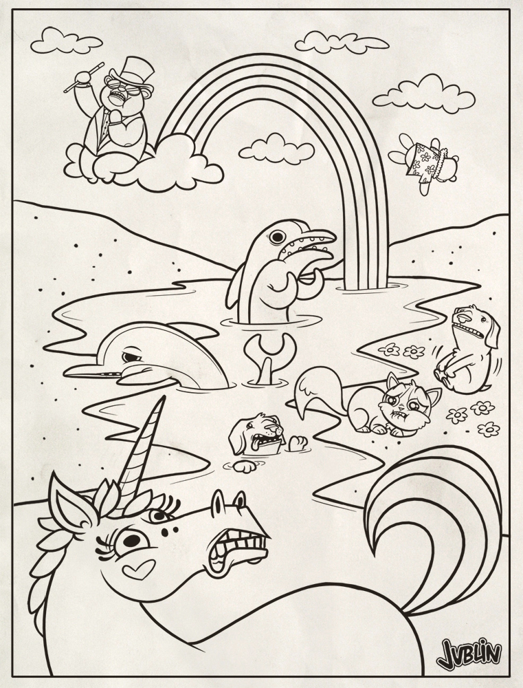 Lisa frank coloring page by chunkysmurf on