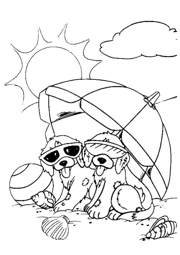 Lisa frank puppies coloring page