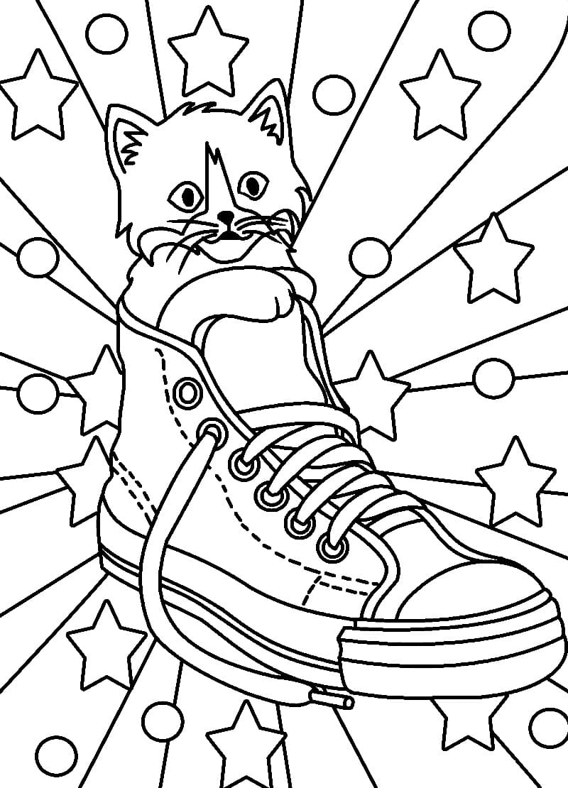 Lisa frank cat coloring page