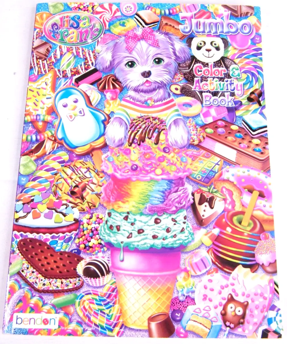 Lisa frank jumbo color and activity book coloring book new bendon