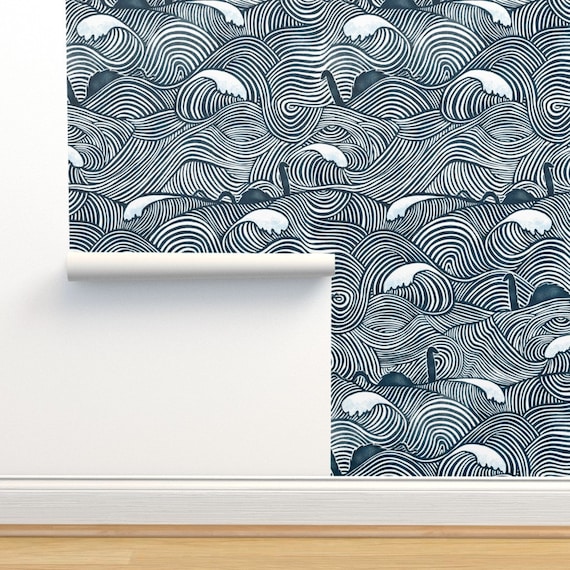 Rolling waves wallpaper inked nessie loch ness monster by