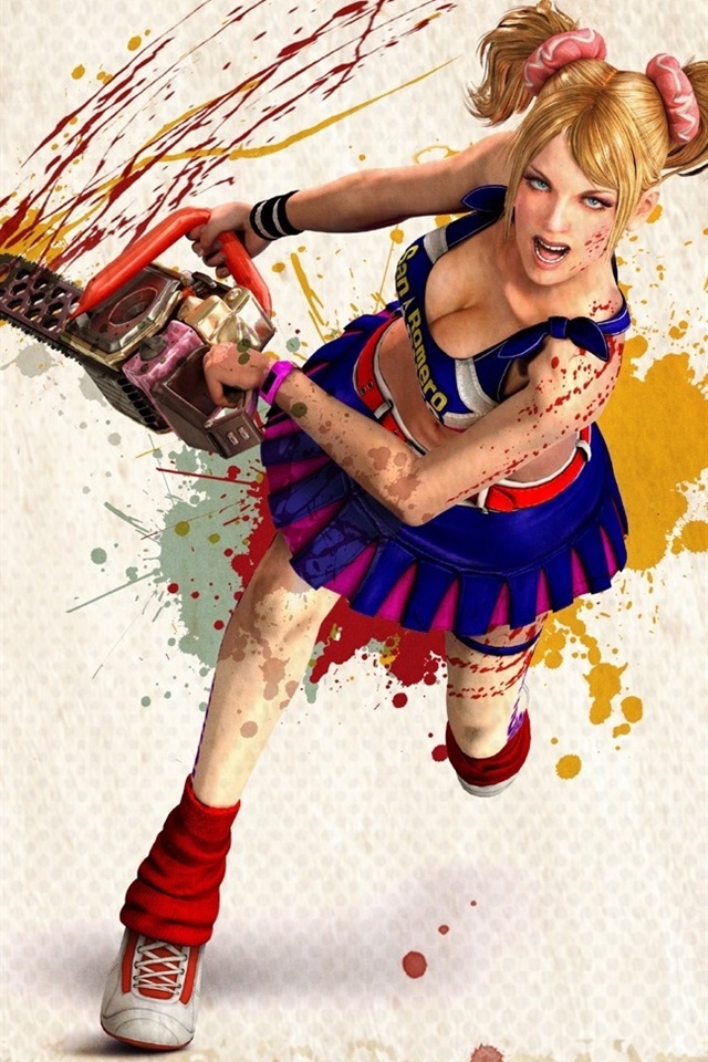 Download wallpaper chainsaw, Lollipop Chainsaw, Juliet Starling, Nick,  Grasshopper Manufacture, section games in resolution 1024x600