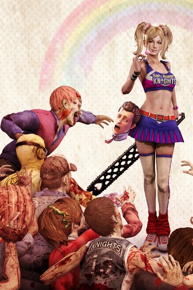 Download wallpaper chainsaw, Lollipop Chainsaw, Juliet Starling, Nick,  Grasshopper Manufacture, section games in resolution 1024x600