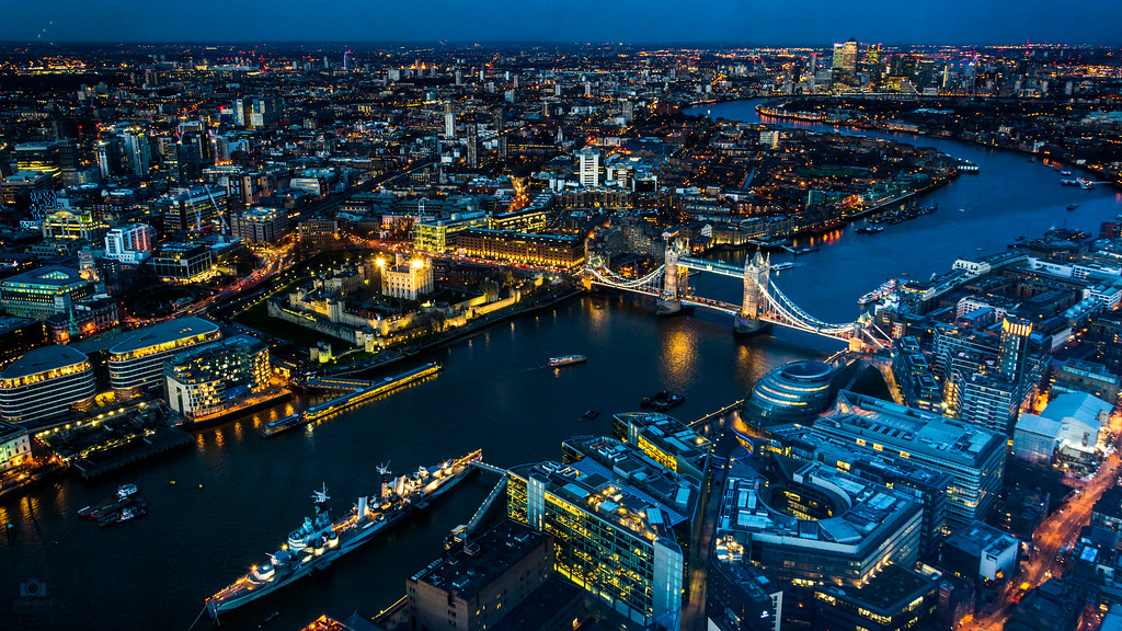 London skyline by night k wallpaper desktop background
