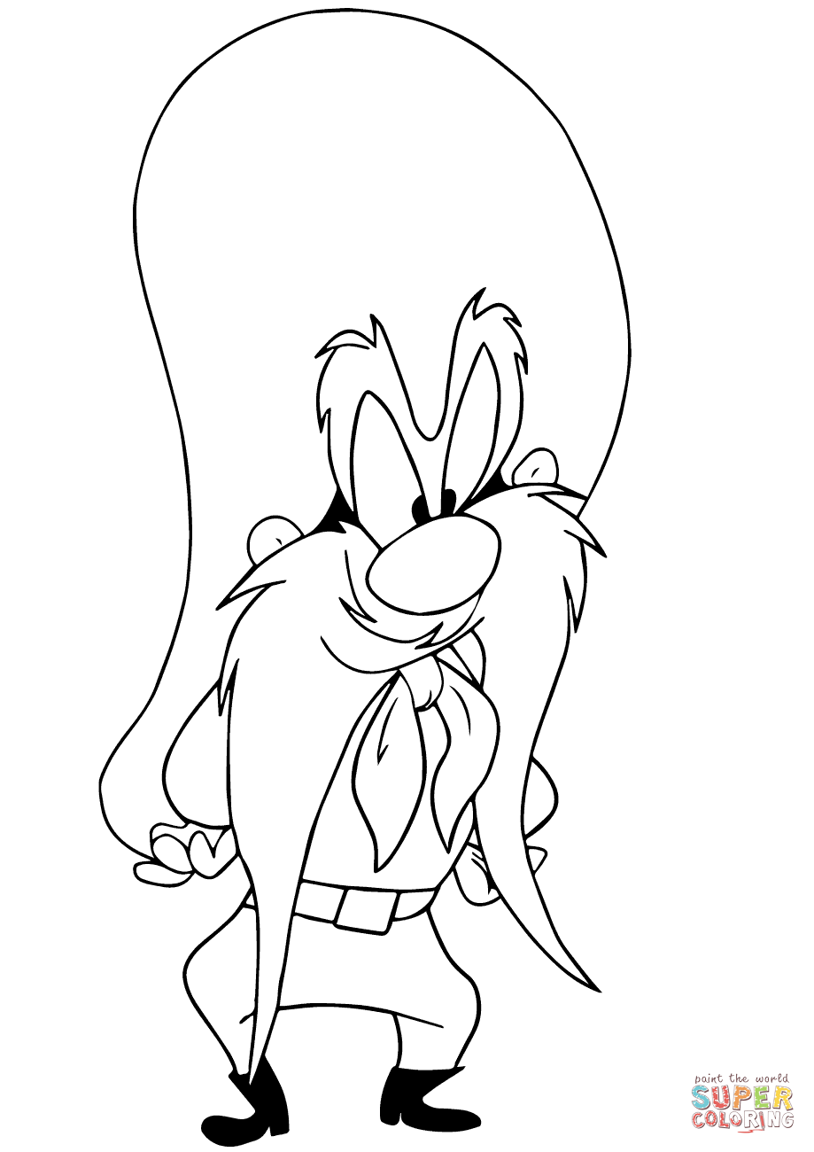 Looney tunes yosemite sam coloring page free printable coloring pages