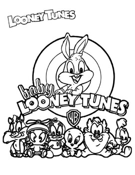 Baby looney tunes characters coloring bookcartoon characters coloring book