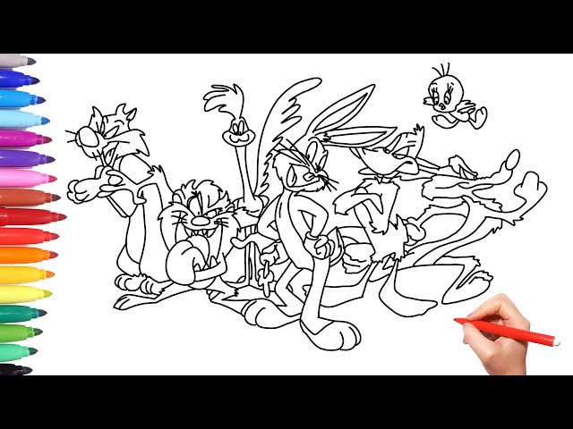 Coloring looney tunes how to color looney tunes bugs bunny daffy duck tweety sylverster