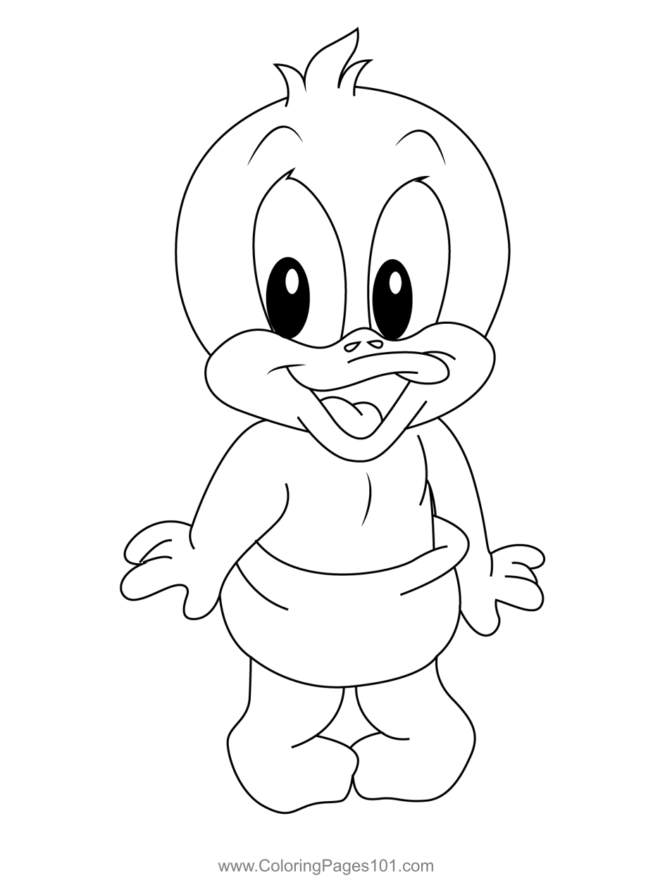 Baby looney tunes coloring page for kids