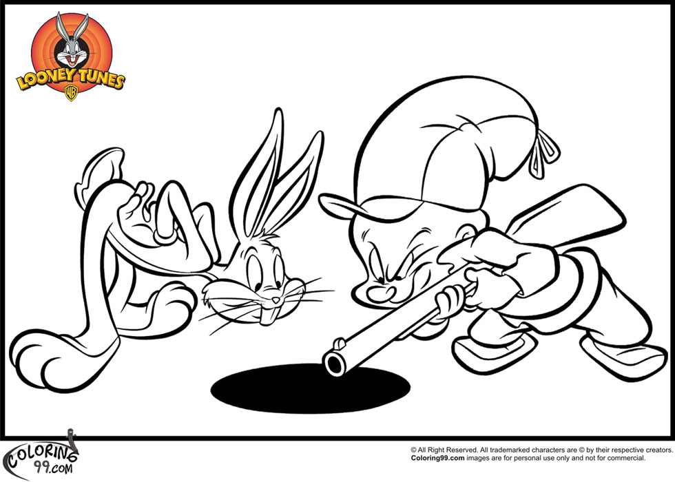 Bugs bunny coloring pages team colors