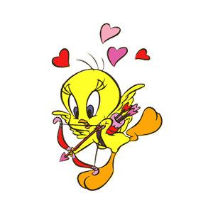 Valentine printable free clipart hearts cartoons and coloring pages for kids tweety looney tunes cartoons cartoon character clipart