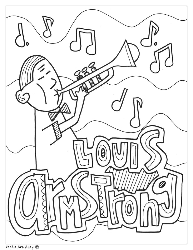 Louis armstrong coloring pages