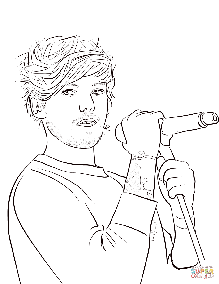 Louis tomlinson coloring page free printable coloring pages
