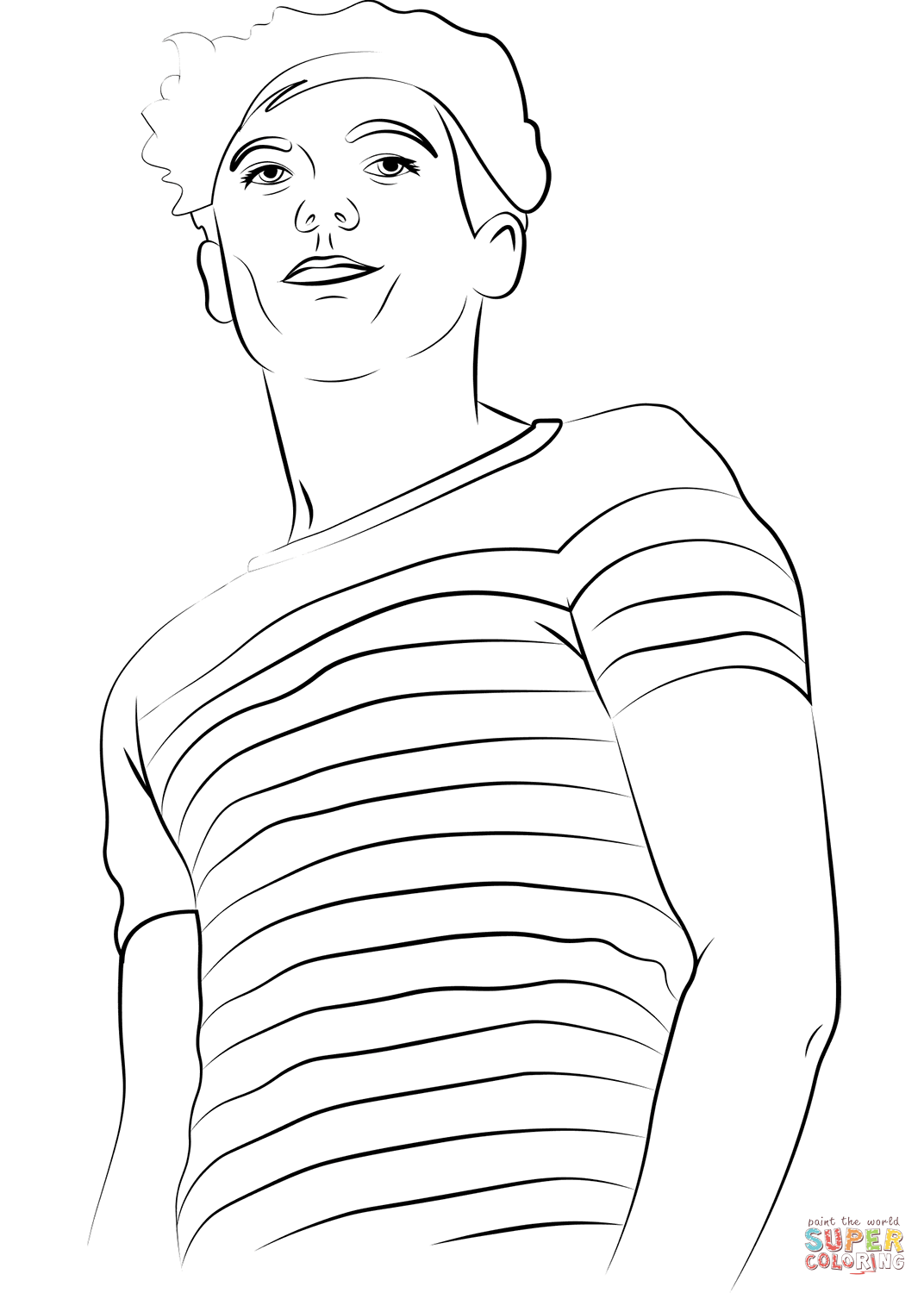 Louis tomlinson coloring page free printable coloring pages