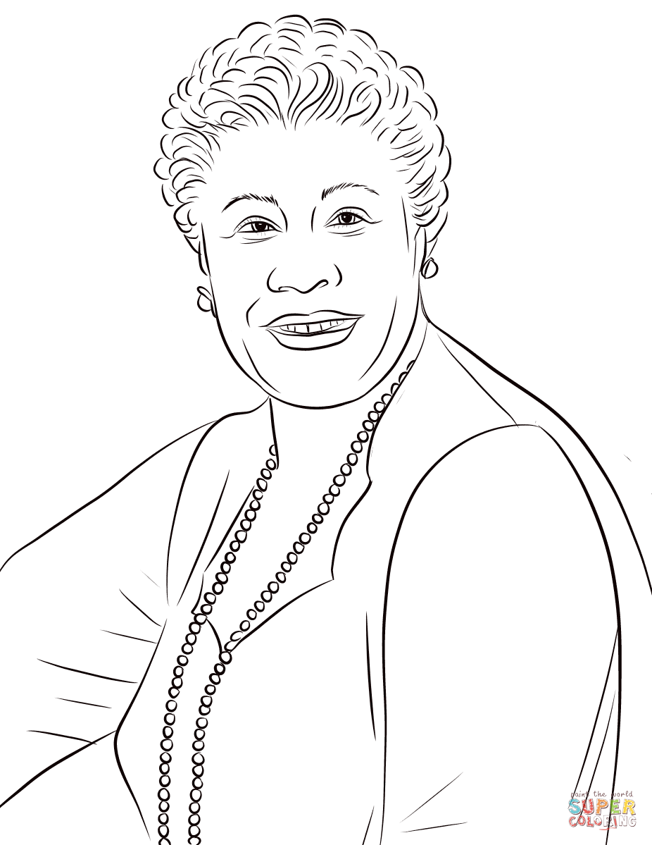 Ella fitzgerald coloring page free printable coloring pages