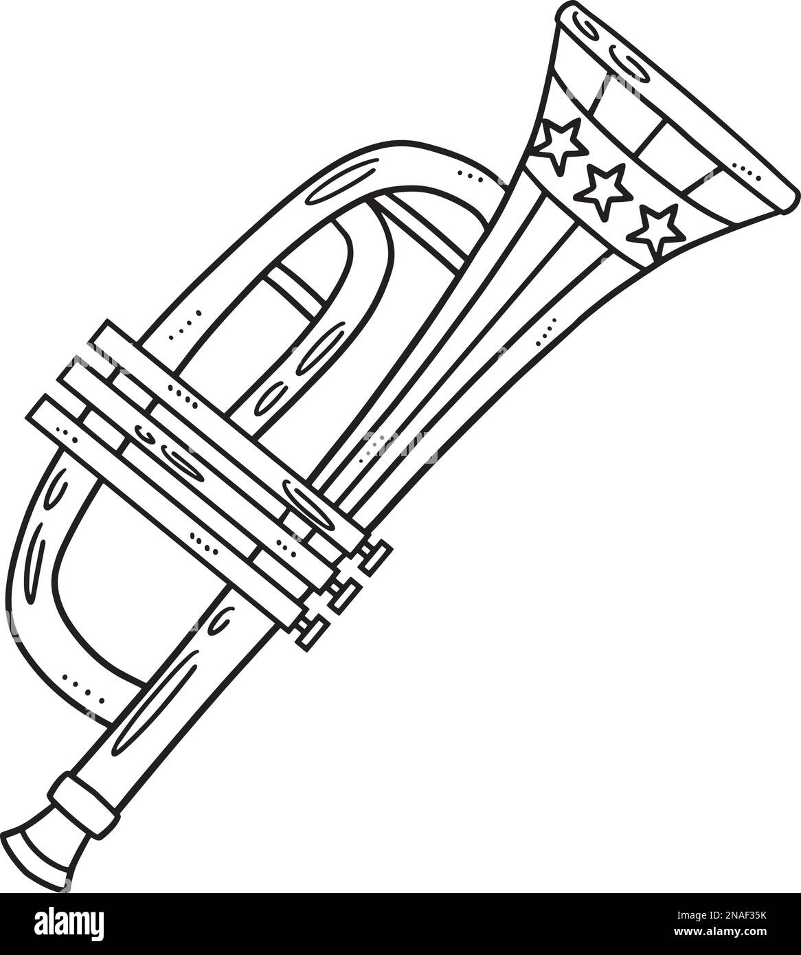 Trumpet drawing black and white stock photos images