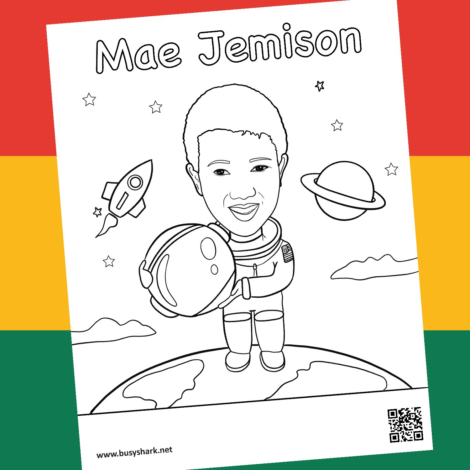 Mae jemison coloring page free printable
