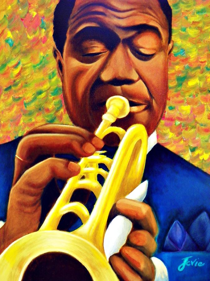 Satchmo louis armstrong painting painting by jevie stegner