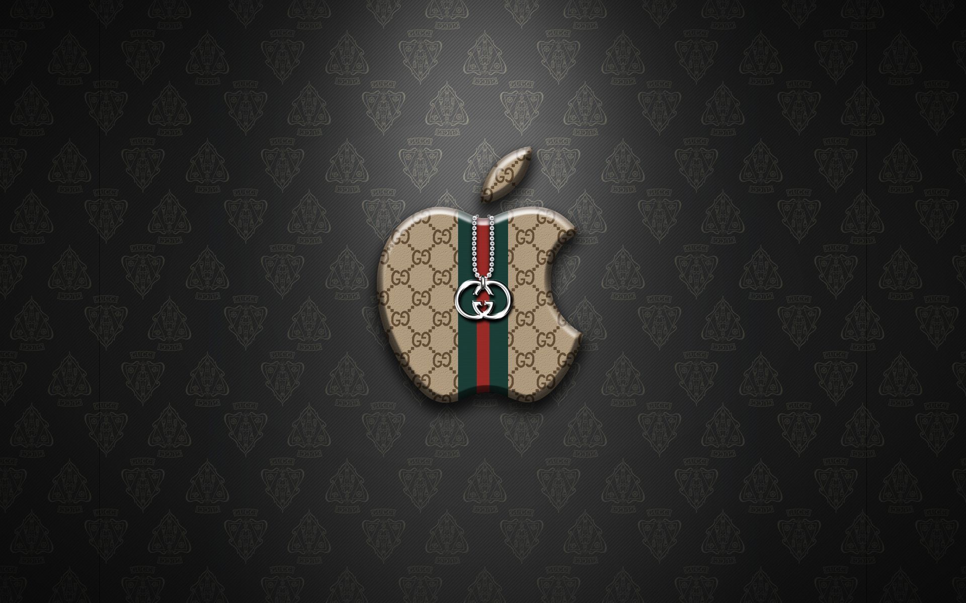 Gucci apple logo s on