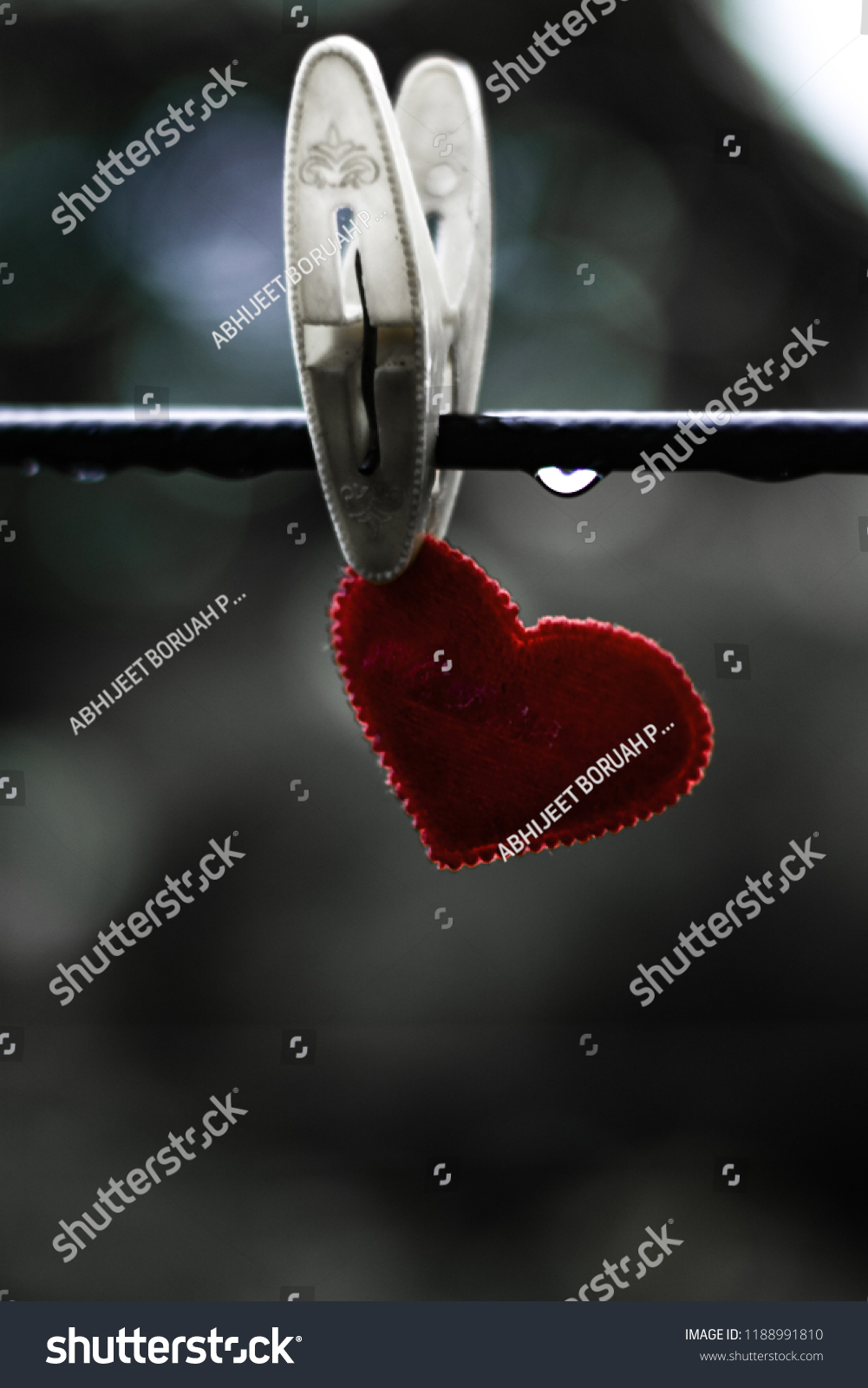 Love rain wallpaper stock photo