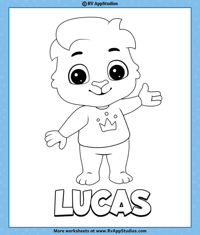 Free lucas coloring page to download and color
