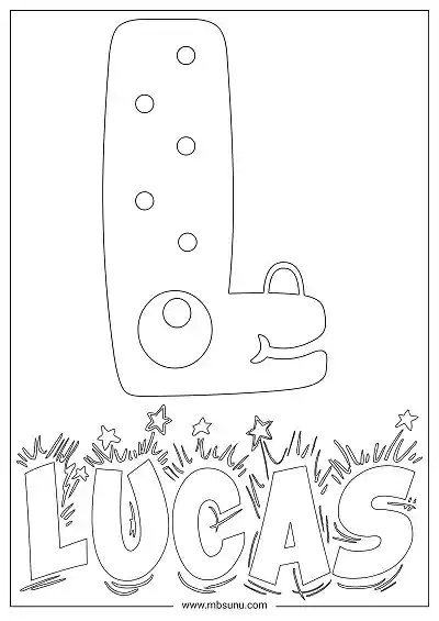 Coloring page for name