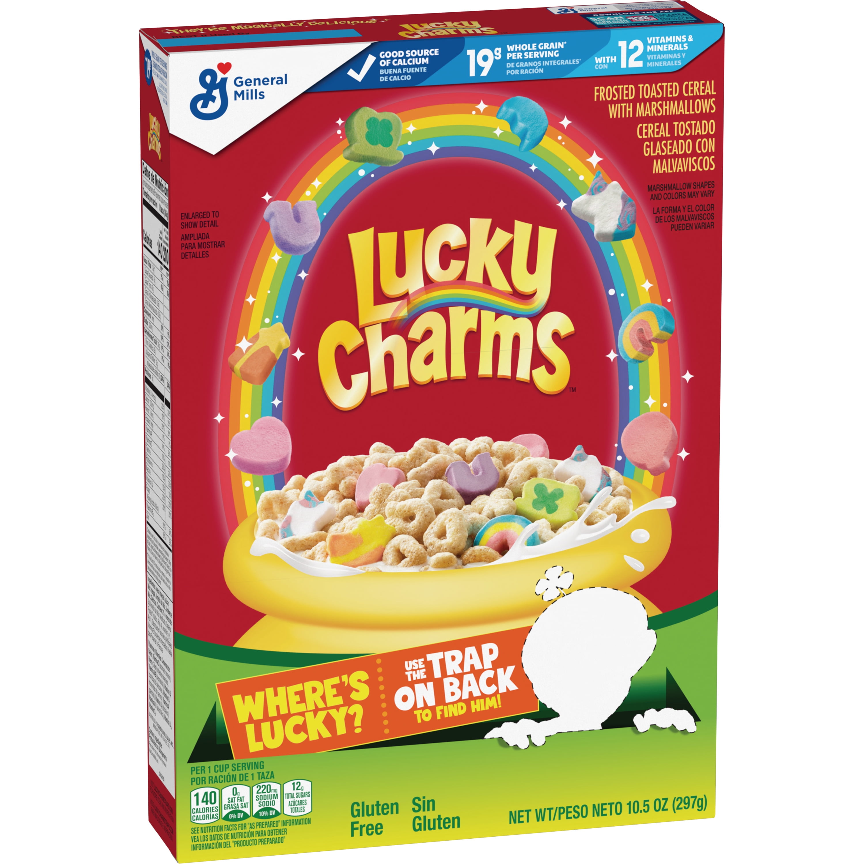 Lucky charms gluten free cereal with marshmallows kids breakfast cereal oz