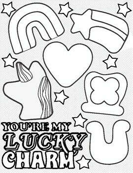 Lucky charms st patricks day coloring page freebie by learning with ms luise