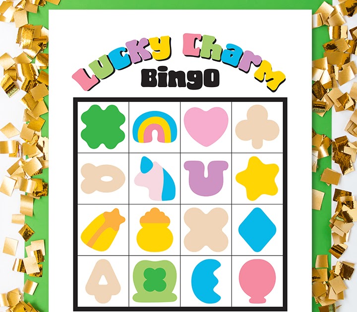 Free printable lucky charm bingo artsy