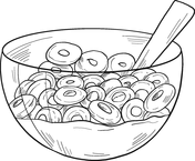 Cereal coloring pages free printable pictures
