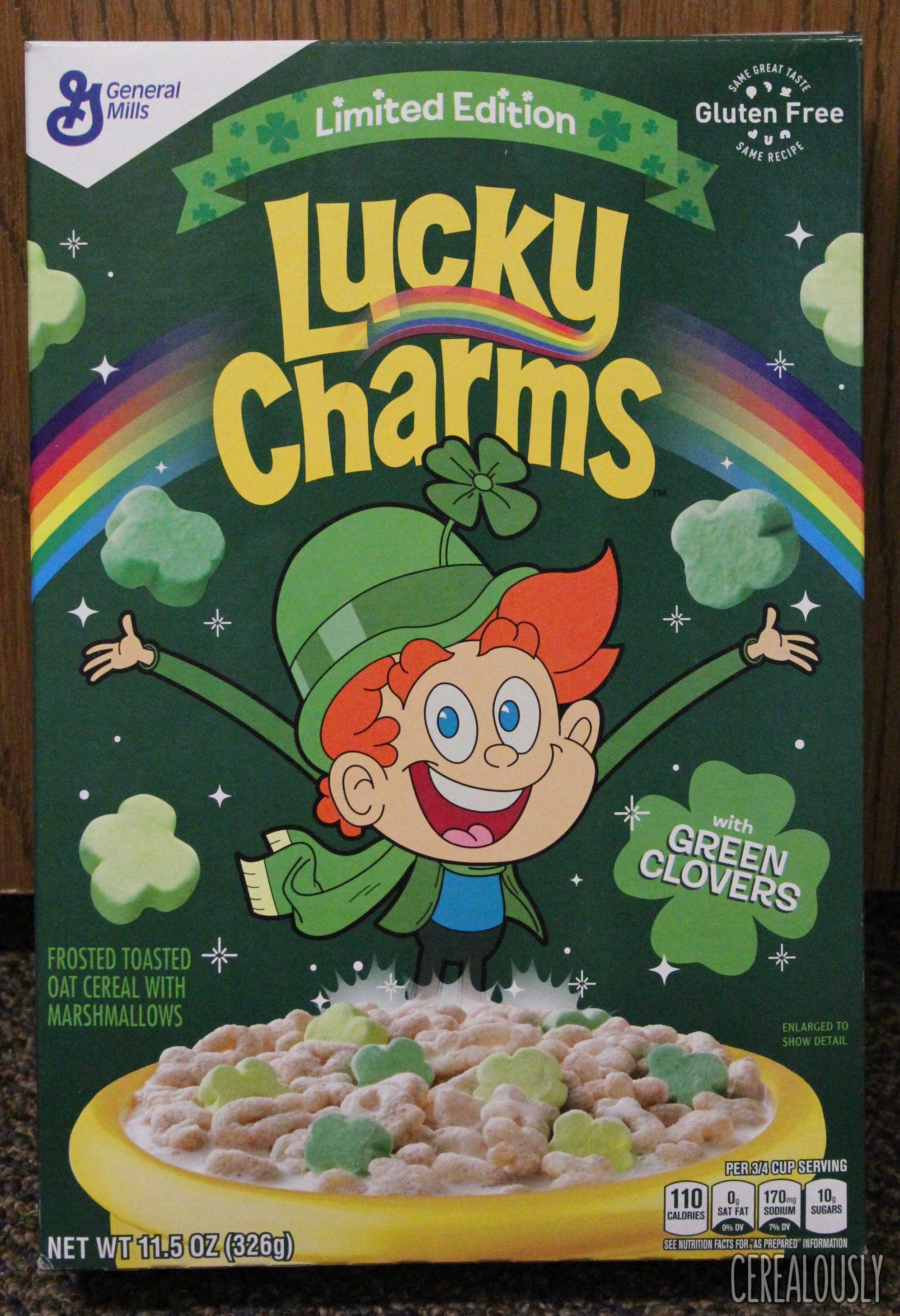 Review st patricks day edition lucky charms with green clovers cereal