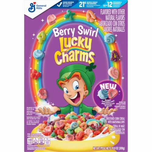Lucky charms berry swirl kids breakfast cereal with marshmallows oz