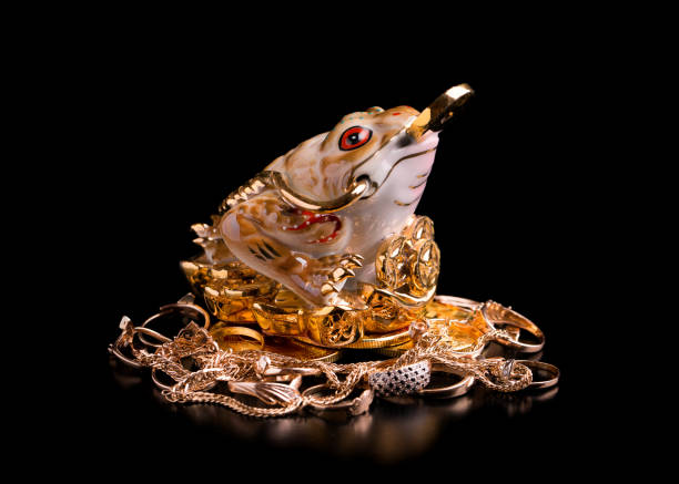 Feng shui frog stock photos pictures royalty