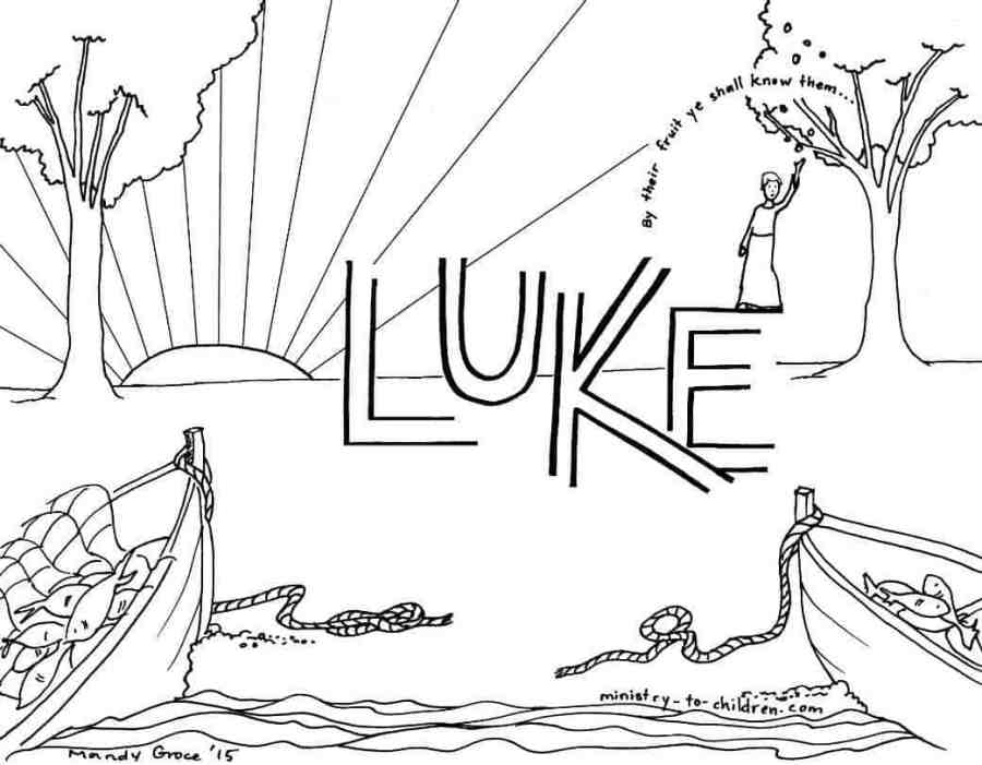 Luke bible book coloring page