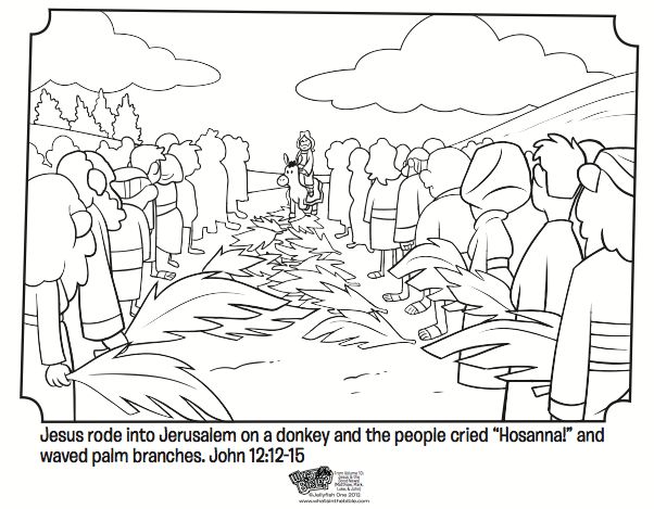 Celebrate palm sunday with bible coloring pages