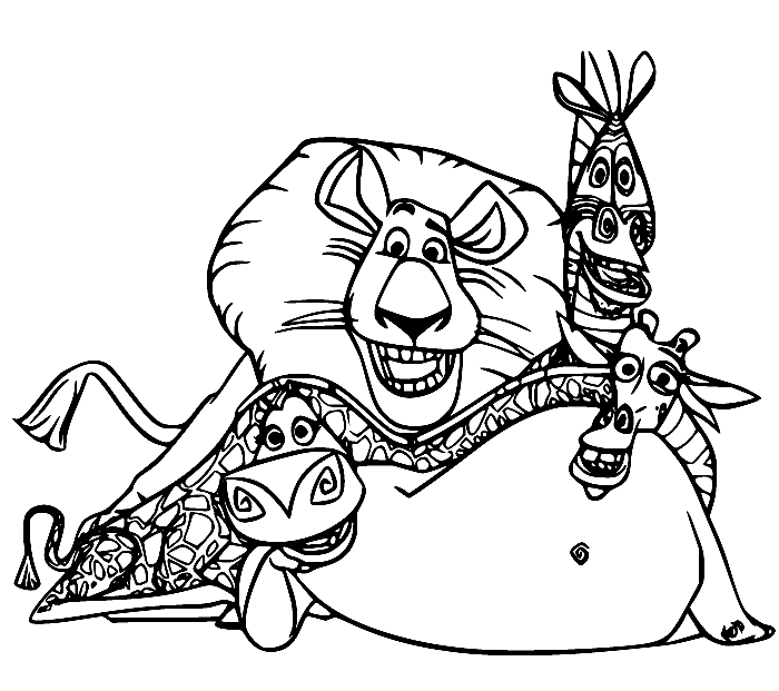 Madagascar coloring pages printable for free download