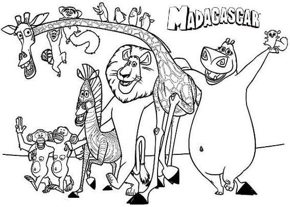 Madagascar characters coloring pages cartoon coloring pages zoo coloring pages disney coloring pages