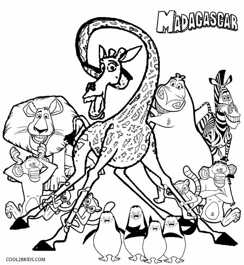 Printable madagascar coloring pages for kids coolbkids coloring pages for kids cartoon coloring pages coloring pages