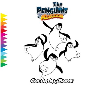 Penguins of madagascar coloring pages by tazinbooks tpt