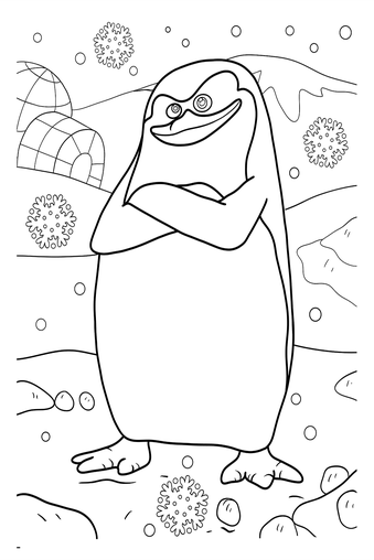 Penguins of madagascar coloring pages