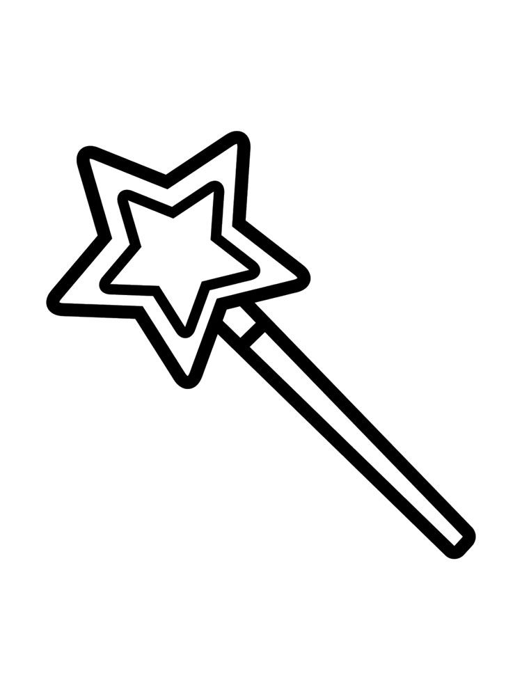 Magic wand coloring pages magic wand wands fairy wands
