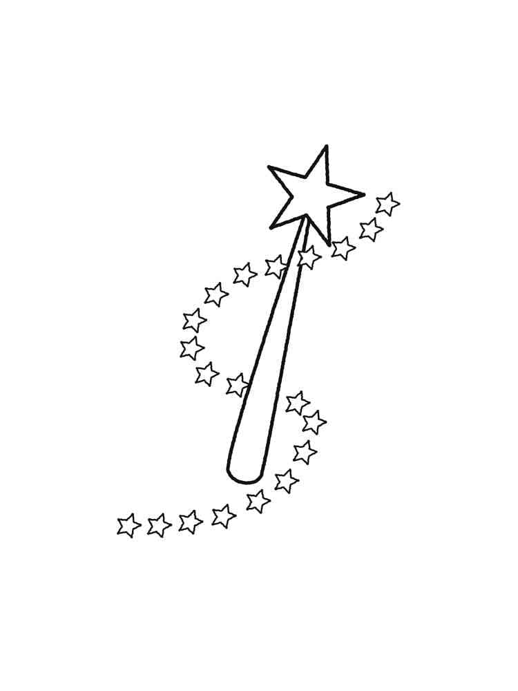Magic wand coloring pages