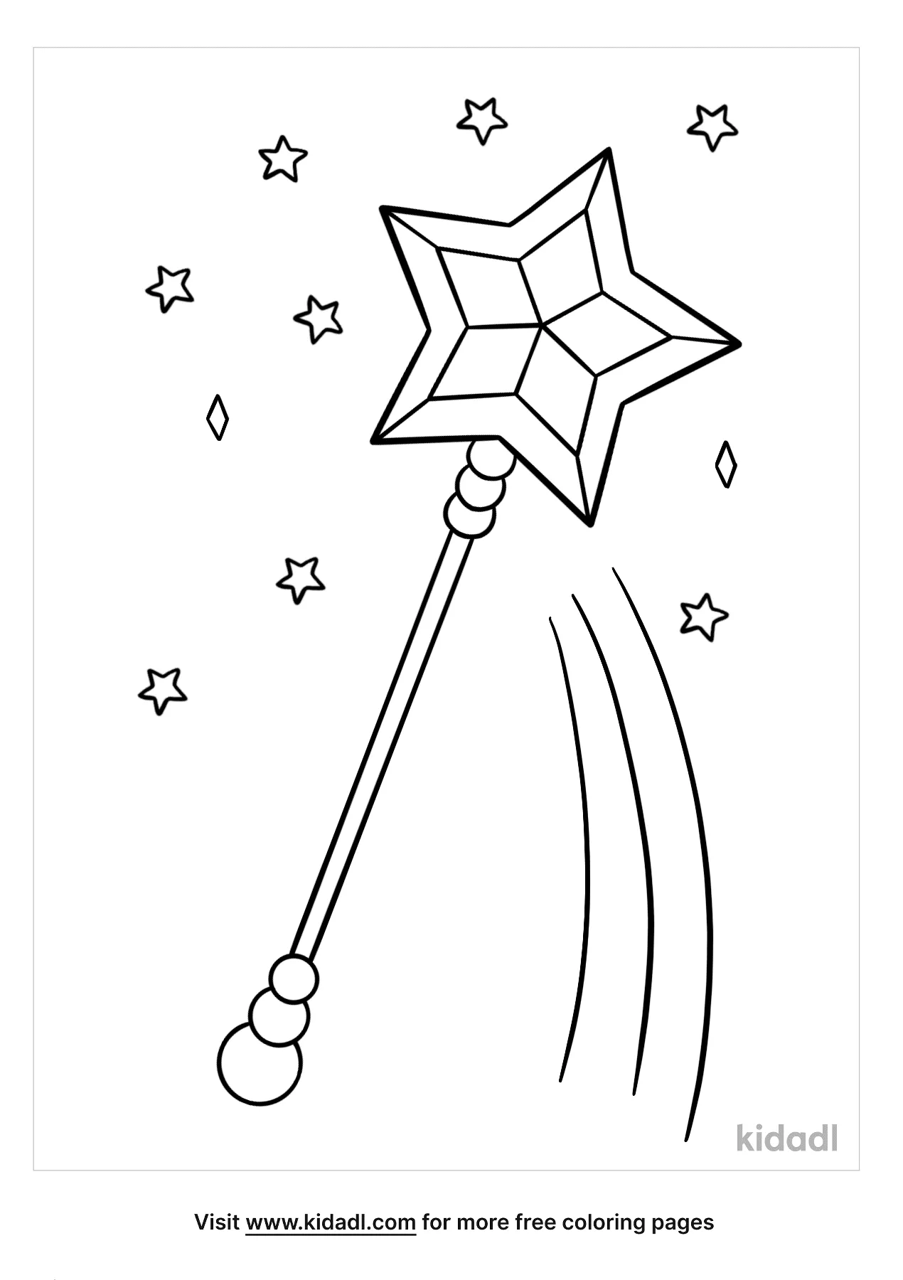 Free magic wand coloring page coloring page printables