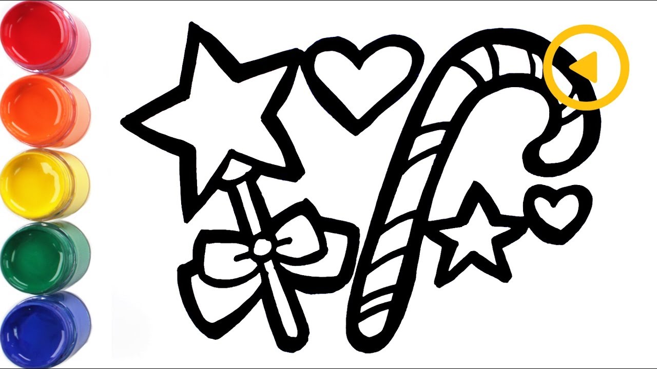 Magic wand coloring coloring pages learn coloring color for baby mini art kids
