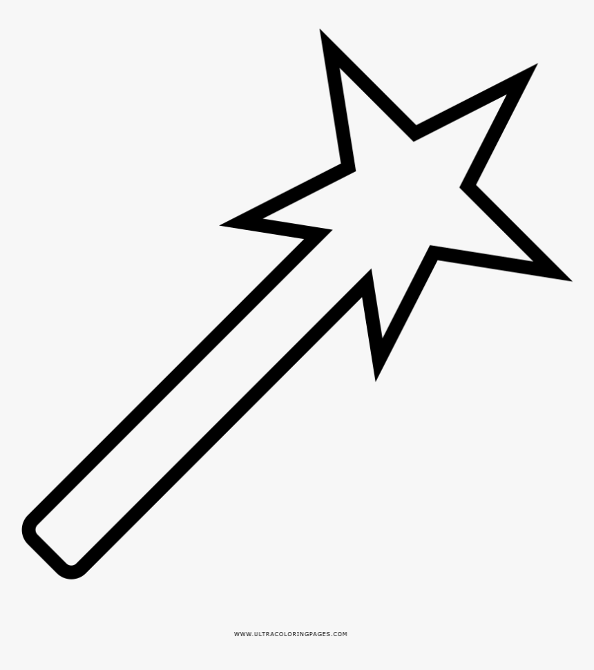 Magic wand coloring page hd png download