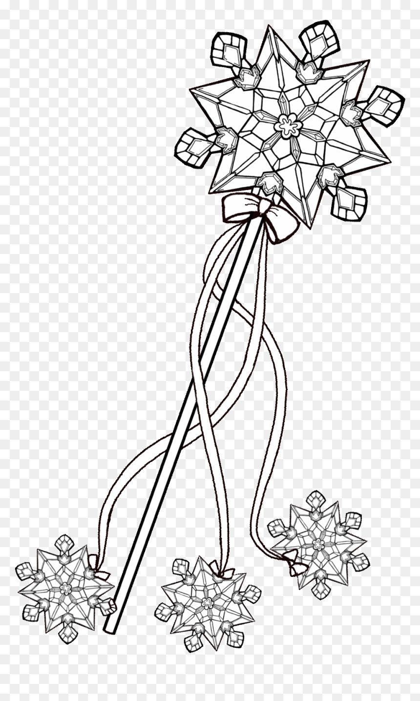 Fairy wand coloring pages hd png download