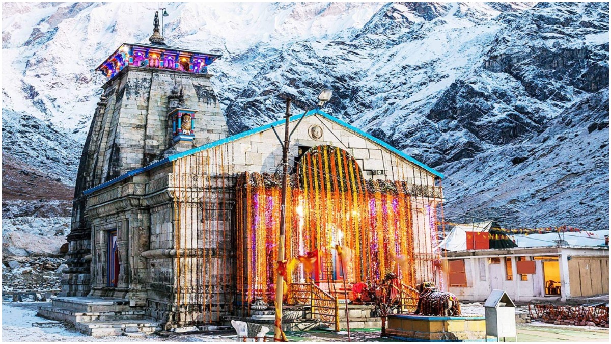 Kedarnath dham yatra begins thousands of devotees chant in glory of lord mahadev on first day see pics travel news â india tv